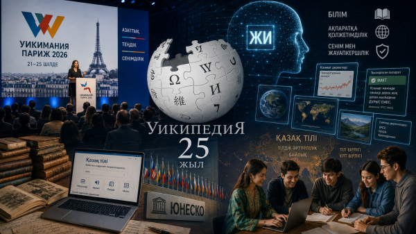 Wikipedia-ға 25 жыл: ЖИ дәуірі қазақ тілі үшін нені білдіреді? Wikipedia-ға 25 жыл: ЖИ дәуірі қазақ тілі үшін нені білдіреді?