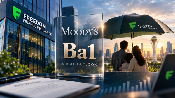 Moody&rsquo;s Freedom Finance Insurance-ке алғаш рет Ba1 рейтингін берді